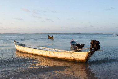 Nehirde birkaç tekne