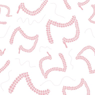 Gastroenterolog geçmişi için bağırsak dokusu tekerrür ediyor. Komik bağırsak şekilli karalamalar, iç organlar duvar kağıdı.