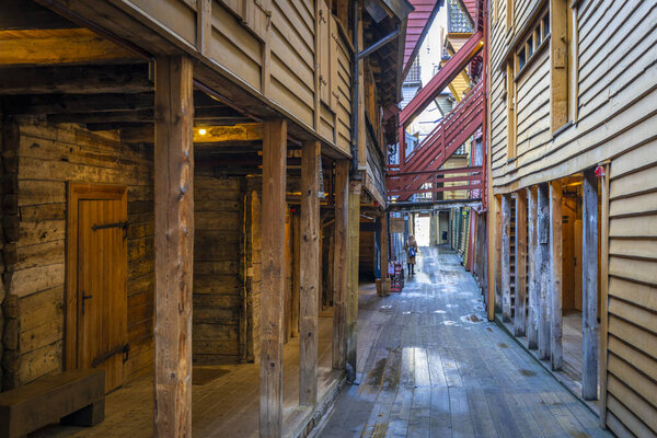Bryggen - the very old part of Bergen in Norway