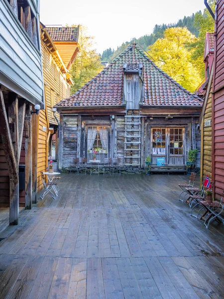 Bryggen Bardzo Stara Część Bergen Norwegii — Zdjęcie stockowe