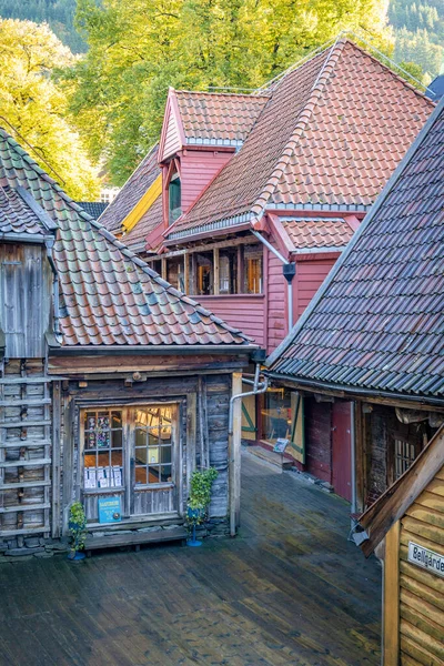 布赖根 挪威卑尔根的一个非常古老的地区 — 图库照片