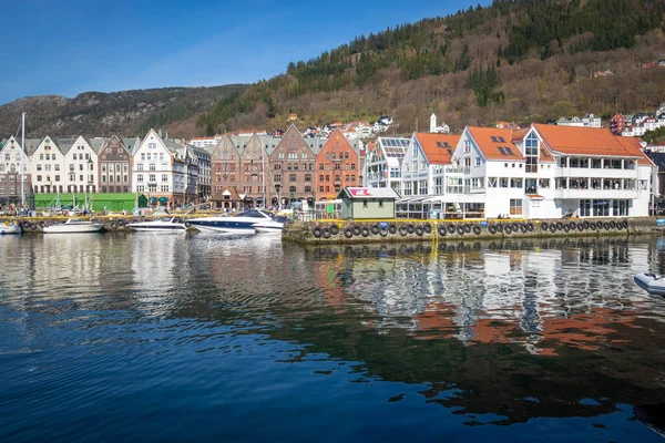 Cidade Maravilhosa Bergen Com Vista Para Porto Noruega — Fotografia de Stock