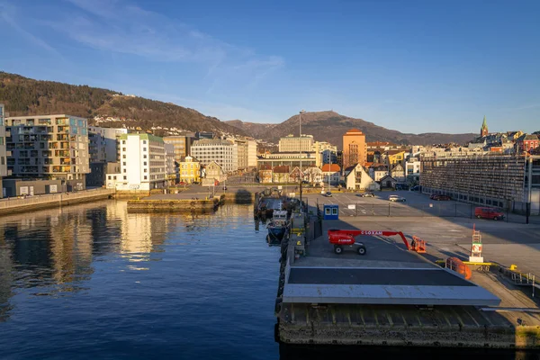 Nádherné Město Bergen Výhledem Přístav Norsku — Stock fotografie