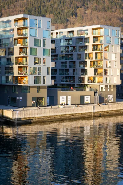 Norveç limanı manzaralı harika bir kasaba Bergen.