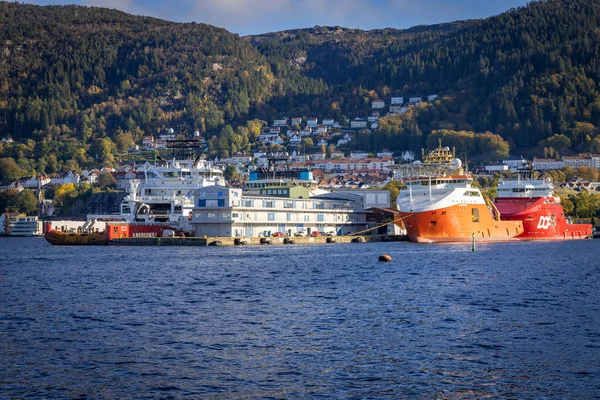 Magnifique Ville Bergen Avec Vue Sur Port Norvège — Photo