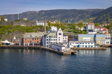 Bergen limanında Nostebukten ve Nordnes, Norveç manzaraları