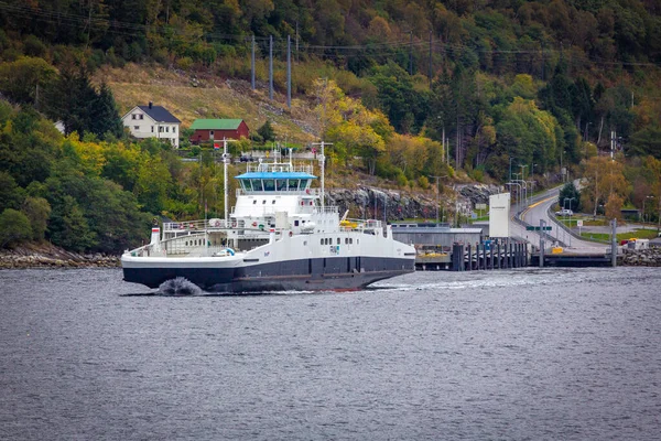 Ferry Schip Haven Van Bergen — Stockfoto