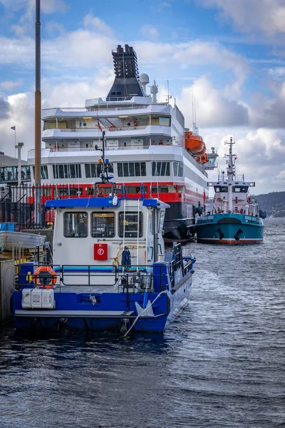 ベルゲン港の船 — ストック写真