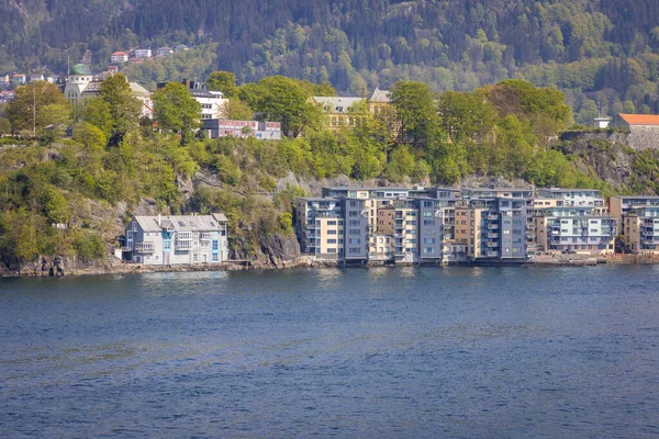 Paisajes Puerto Bergen Con Nostebukten Nordnes Noruega —  Fotos de Stock