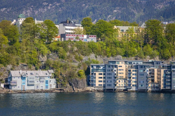 Paisajes Puerto Bergen Con Nostebukten Nordnes Noruega —  Fotos de Stock