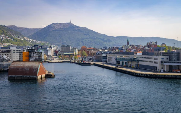 Paysages Port Bergen Avec Nostebukten Nordnes Norvège — Photo