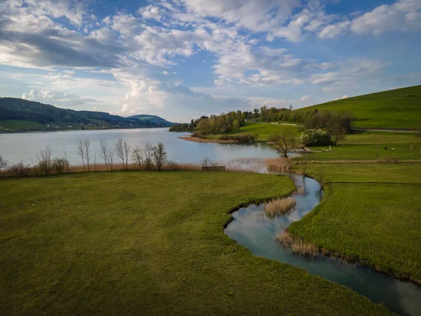 Avusturya Daki Zeller Bach Irrsee Nehrinin Muhteşem Manzarası — Stok fotoğraf