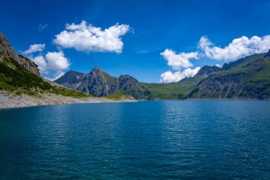 wonderful mountain walk around the lake Luenersee in Vorarlberg, Austria