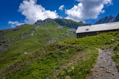 a place to have a rest at the lake Luenersee in Vorarlberg, Austria