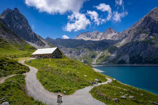 Place Have Rest Lake Luenersee Vorarlberg Austria — Stockfoto