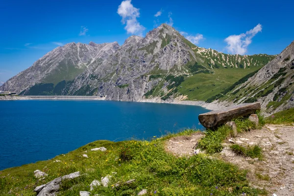 Wonderful Mountain Walk Lake Luenersee Vorarlberg Austria — Stockfoto