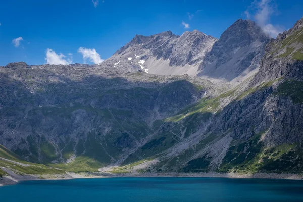wonderful mountain walk around the lake Luenersee in Vorarlberg, Austria