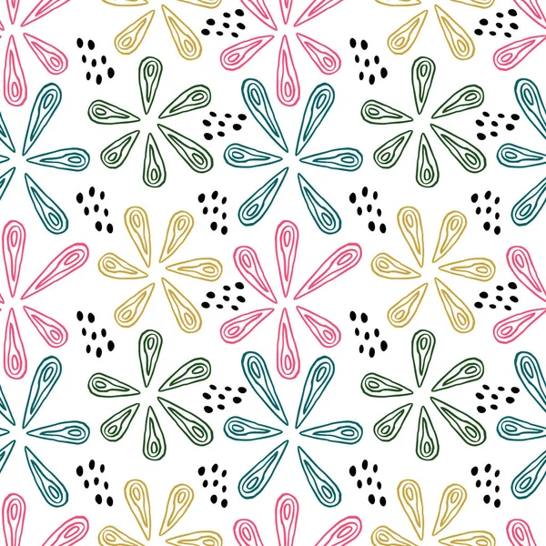 Motif Floral Sans Couture Illustration Vectorielle — Image vectorielle