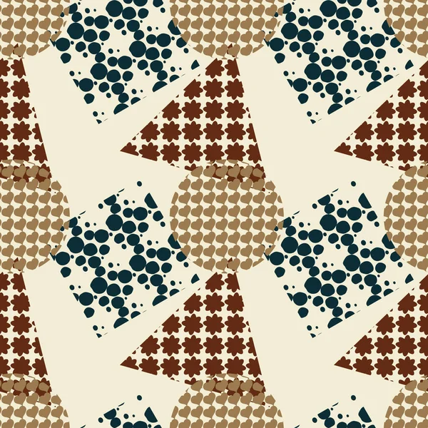 Motif Abstrait Sans Couture Avec Des Formes Géométriques Illustration Vectorielle — Image vectorielle