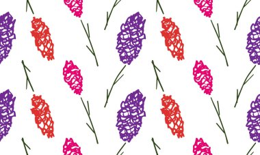 Kusursuz çiçek deseni. Vektör illüstrasyonu