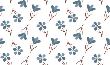 Kusursuz çiçek deseni. Vektör illüstrasyonu