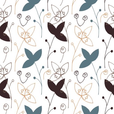 Çiçeklerle tekrarlanan kusursuz desen