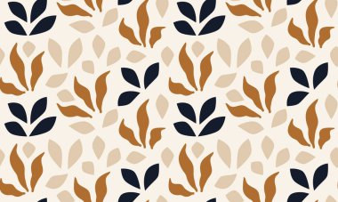 Yapraklı kusursuz desen. vektör illüstrasyonu