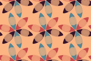 Kusursuz çiçek deseni. Vektör illüstrasyonu