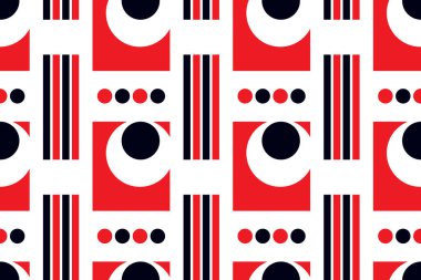 Geometrik şekilli kusursuz tekrarlayan desen. vektör illüstrasyonu