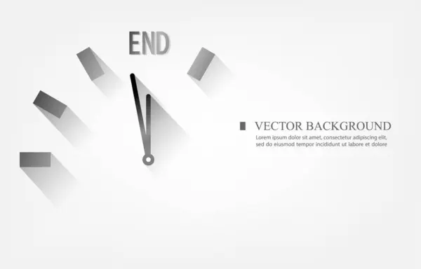 Fond Vectoriel Blanc Fin Concept Temps — Image vectorielle