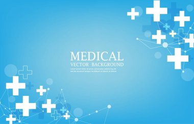 Soyut tıbbi modern mavi duvar kağıdı vektör tasarımı