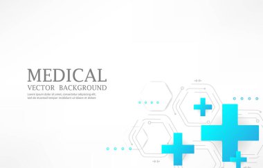 Beyaz tıbbi vektör duvar kağıdı izolasyon kavramı.