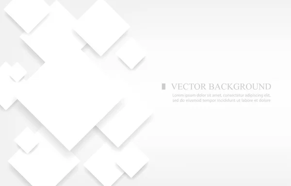 White Square Vetor Futuristic Square White Backgound — Stock Vector