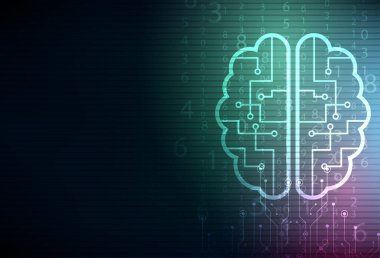 Teknoloji yapay zeka vektör arkaplan tasarımı