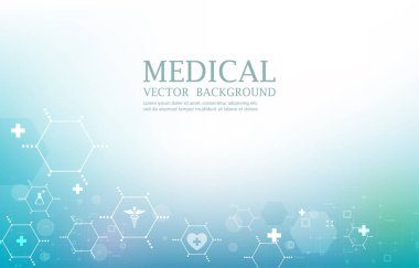Soyut modern sağlık hizmetleri ve tıbbi vektör geçmişi