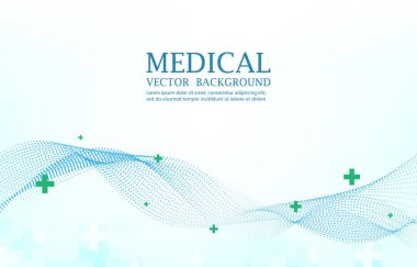Tıbbi vektör arka plan düz çizgi deseni