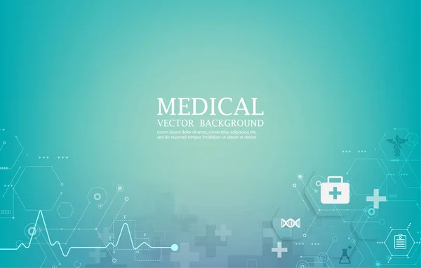 Abstrakte Medizinische Vektor Wallpaper Technology Medizinischen Hintergrund — Stockvektor