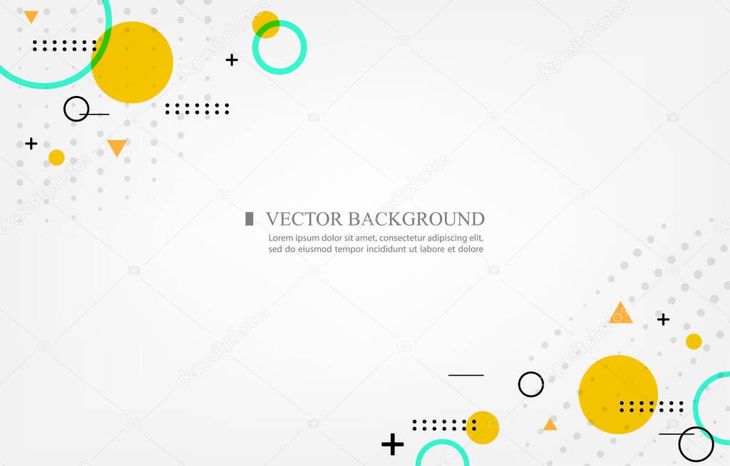  Abstract geometric modern vector white background