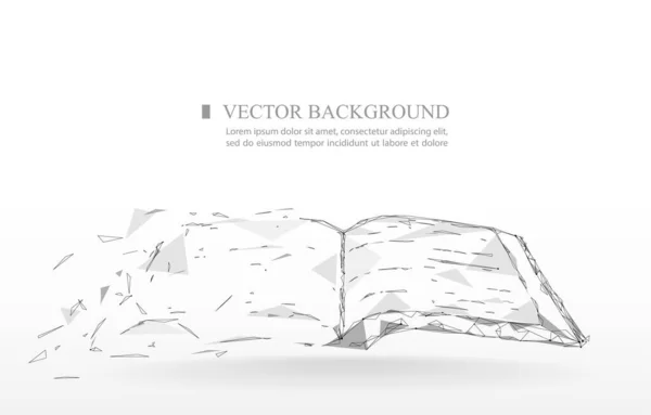 Abstract Vector White Back Ground Book Polygon Drawing — Vector de stock