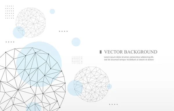 Circolo Geometrico Astratto Shape Vector Poligono Disegno Bianco Backgrtound — Vettoriale Stock