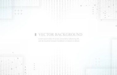 Soyut gelecek çizimi beyaz geometrik arkaplan