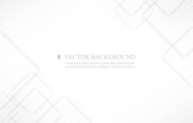 Astrakt vektör beyaz arkaplan geometrik gölge kare şekli