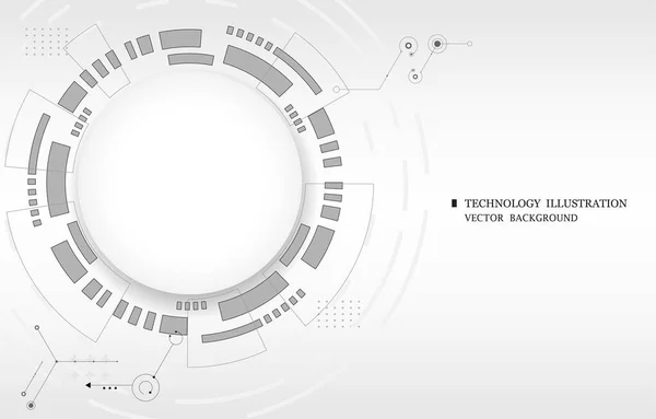 Abstrakter Vektor Computertechnologie Anzeige Weißer Hintergrund — Stockvektor