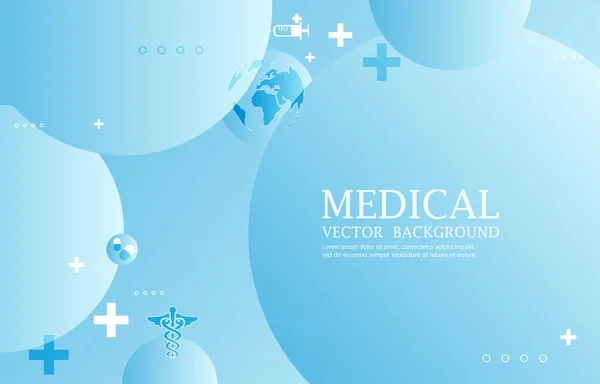 Moderne Geometische Vektorkreise Blauer Farbverlauf Medizinischer Hintergrund — Stockvektor