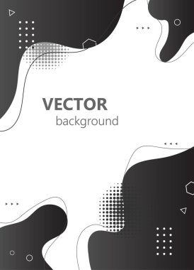 Soyut siyah ve beyaz sıvı duvar kağıdı şablonu