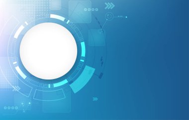 Soyut vektör teknolojisi bilgisayar görüntüsü. Fütürist teknoloji geçmişi
