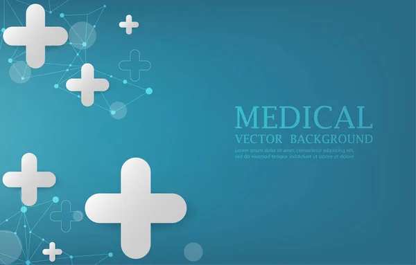 Abstrakte Futuristische Kreuzform Medizinischer Vektor Hintergrund — Stockvektor