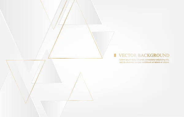 Geometric Triangle Shape Abstract Luxury Background — Vetor de Stock