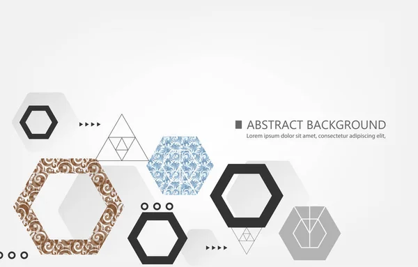 Geometrische Sechsecke Vektor Wallpaper Hexagon Abstrakte Vorlage — Stockvektor