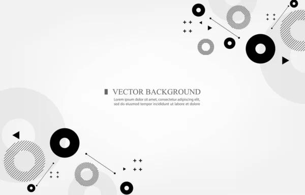 Geometric Circle Shape Abstract White Background — Stock vektor